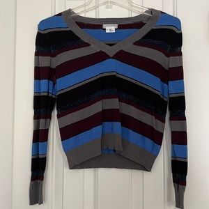 Urban Outfitters Long Sleeved Knitted Sweater with Glittery Mesh Paneling!